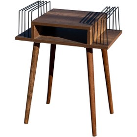 Resim wugge Plak Ve Pikap Sehpası Ahşap Ayaklı 