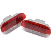 Resim Mystique 2pcs LED kapı nezaket lambaları Golf için uyarı lambaları 4 mk4 bora 6r 1J0 949 105A 1J0949105A 1J0947413 (Yurt Dışından) 