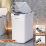 Resim Joybos Duvara Monte Kokusuz Çöp Kutusu - Dokunmatik Olmayan, Alan Tasarrufu Sağlayan, Otomatik Kapak, Düğme Ile Açılan, Plastik, Bekleme Süresi Olmayan Mekanizma, Banyo Hijyen Çözümü|Modern Banyo Aksesuarı|Plastik Yapı, Banyo Çöp Kutusu 
