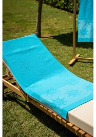 Resim Menderes Home Cotton Collection Bukle Plaj Havlusu Çark Turkuaz 