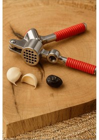 Resim Paslanmaz Çelik Sarımsak Ezme Ve Çekirdek Çıkartma Aparatı Çok Renkli 