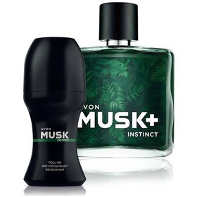 Resim Avon Musk Instinct Erkek Parfüm EDT 75 ML + Musk Instinct Erkek Rollon 50 ML 