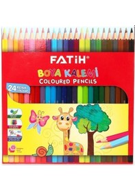 Resim 24 Renk Tam Boy Kuru Boya Kalemi Çok Renkli 