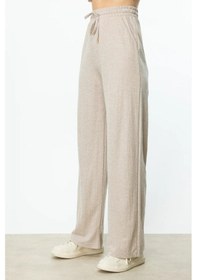 Resim On Fashion Beli Lastikli Bol Paça Kadın Pantolon 25y.on.pnt.56308.01 Kum 