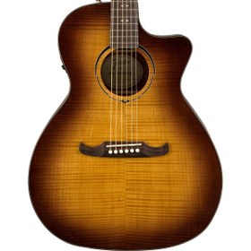Resim Fender FA-345CE Auditorium Elektro Akustik Gitar - 3-Color Tea Burst 