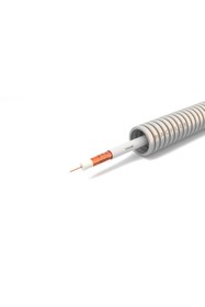Resim NACFLEX Rg6-u6 Cu/cu Anten Kablosu + W/16ø Spiral Borulu Kablo (25m) 