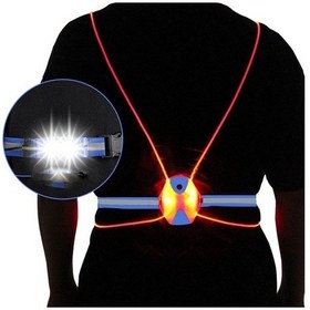 Resim Szypzstore Gece Çalışan Işık Yansıtıcı Yelek Led Göğüs Lambası Usb Şarj Kamp Balıkçılık Bisiklet Işık Auwuy1 Mavi 