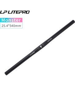 Resim Siyah 540MM Tarzı Lp Litepro Canavar Ultrahafif Direksiyon *mm Yatay Tek Şekilli Katlanabilir Direksiyon Lp Düz Direksiyon (Yurt Dışından) 