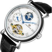 Resim Hanyang Gümüş Forsining Saatler Erkekler Kişilik Eğlence Içi Boş Ay Evresi Volan Mekanik Saatler ile Otomatik Mekanik Cilt (Yurt Dışından) 