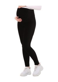 Resim Luvmabelly Myra8050 Beli Ayarlanabilir Kışlık Kadife Hamile Tayt -siyah-siyah 