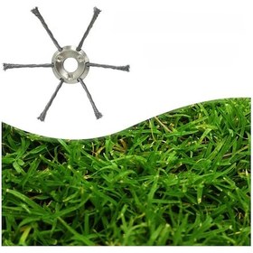 Resim Yuntech01 Çelik Tel 6-bıçaklı 230mm Çim Kesici, Evsel Bahçe Çalı Kesim Aleti, Evrensel Uyumlu, Hafif Ve Dayanıklı 