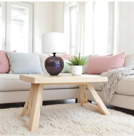 Resim Liray Koyu Mor Seramik Abajur Mor 