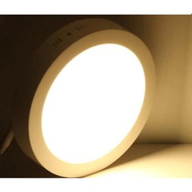 Resim 18 Watt Sıva Üstü Yuvarlak Led Panel Aydınlatma Armatür Sarı Işık 