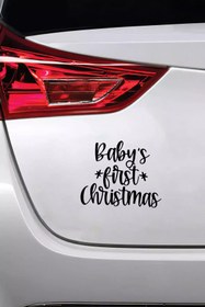Resim Genel Markalar Babys First Christmas 2 Sticker Oto Motor Laptop Duvar Folyo Sticker 40 X 32 Cm 