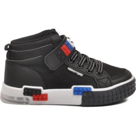 Resim Slazenger Siyah Beyaz Cırtlı Erkek Çocuk Hi Sneaker 