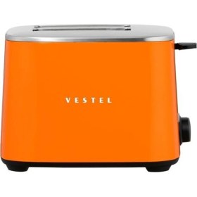 Resim Vestel Retro Turuncu 2 Dilim Ekmek Kızartma Makinesi, Şık ve Fonksiyonel Tasarım 