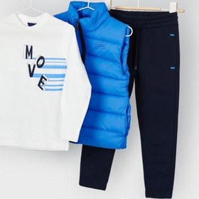 Resim Mayoral erkek çocuk şişme yelek tişört pantolon 3 lü set 4606 - MAVI / 8 yaş 