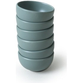 Resim Mat Yeşil Bulut Mini Çerezlik / Sosluk 8 Cm 6 Adet 322 Yeşil 