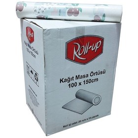 Resim Roll-Up Tek Kullanımlık Laminelli Kağıt Masa Örtüsü-Zeytin Desenl (550714515) 