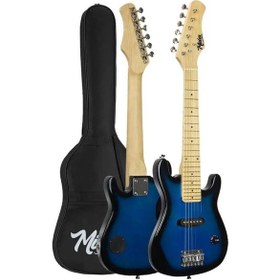 Resim Midex Ceg-30bl 4-6 Yaş Çocuklar İçin Amfili Full 1/4 30 İnç Elektro Gitar Seti Blue Black 