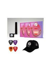 Resim Pitbull Venüs Seri Elektro Gitar Teli 10-46 Super Light VEG 10-46 3P SSC 3lü SET Hediyeli Paket 