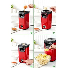 Resim Kiwi KPM-7412 Sıcak Hava Teknolojili Yağsız Patlamış Mısır Makinesi 