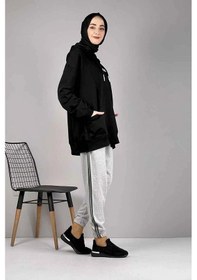 Resim Şerit Detaylı Eşofman Altı Gri Yeşil Çok Renkli 