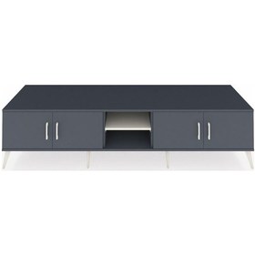 Resim Kronos Tv Ünitesi 3 Raflı 4 Kapaklı 220x59x51 Antrasit-antrasit/aytaşı Antrasıt/aytası - Antrasıt 