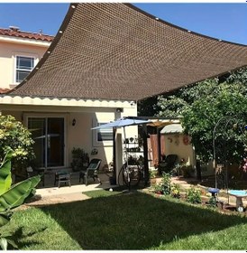 Resim Fochsia Dış Mekan Kahverengi Güneşlik Ağı 3x3m 118 11ın 118 11ın Çoklu Boyutlar 91 Uv Korumalı Dayanıklı Kumaş 