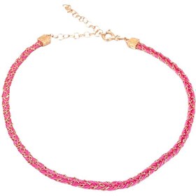 Resim İpek İp Halhal Pembe - Silver 