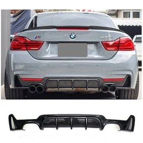 Resim Bmw F32 F33 F36 Arka Tampon Difüzörü 4 Çıkış Pianoblack 4 Serisi 