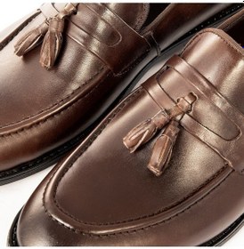 Resim Quaste Hakiki Deri Erkek Klasik Ayakkabı, Loafer Klasik Ayakkabı, Makosen Ayakkabı 