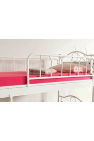 Resim ARGİMO Zümrüt Genç Çocuk Odası Metal Ranza Ve Karyola 90x190 Beyaz 