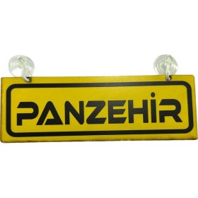 Resim Tky Cam Süsü Yazı ’panzehir’ Mdf Vantuzlu 