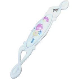 Resim Miray 128 Mm Metal Krem Kasa Beyaz Çiçek Desenli / 5 Adet Krem 