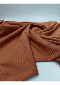 Resim Çizgili Kadife Kumaş Taba 