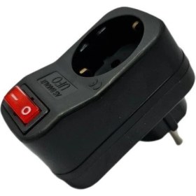 Resim Ufo Tekli Akım Korumlı Priz Anahtarlı Siyah 3500W 16A 