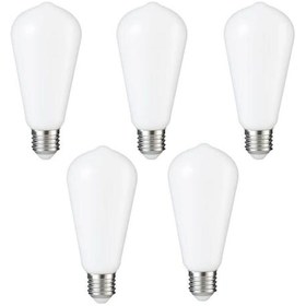 Resim Orbus Milky 5li St6w Led Filament Ampul Beyaz Cam, Sarı Işık, 6w 540 Lümen E27 Duy 