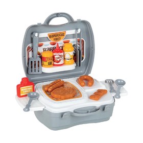 Resim Oyuncak Çantalı Barbekü Seti Gri 
