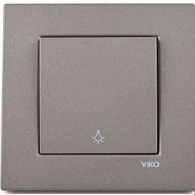 Resim Viko Artline Novella Antrasit Light Yaylı Anahtar Çerçeveli 