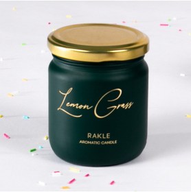 Resim Rakle Elegant Lemon Grass Kokulu Kavanoz Mum Yeşil 110 gr 
