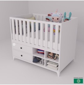 Resim Beşik Çekmeceli Ve Raflı Geniş Depolama Alanlı Beyaz 