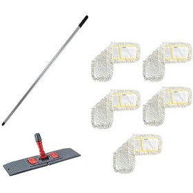Resim Cod-ex Katlanır Aparat + Metal Vidalı Sap + Nemli Mop 5 x 40 CM 