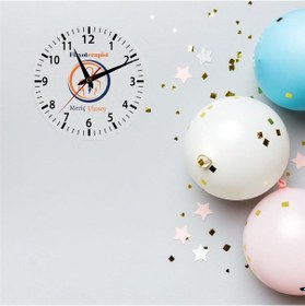 Resim Fizyoterapistlere Özel Cam Duvar Saati - Krem 