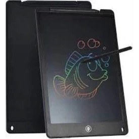 Resim T12 Siyah Writing Tablet LCD 12 Inç Dijital Kalemli Çizim Yazı Tahtası 