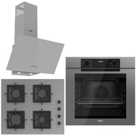 Resim Ferre Fryart QEP63CPR - SC208-FA - D088 Ankastre Set Gri 