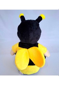 Resim Peluş Oyuncak Arı 35cm Uyku Arkadaşı Oturan Sevimli Sarı Siyah Pelüş Arı Hediyelik Peluş Oyuncak Arı Siyah 