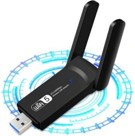 Resim pazariz Dual Band USB 3.0 Adaptör Kablosuz Wifi Alıcı Wireless Adaptör 802.11a/b/g/n/ac,WiFi Adapter 