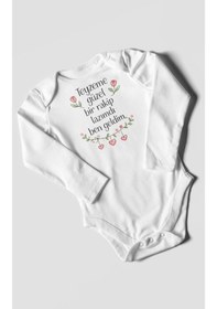Resim Morivokids Teyzeye Özel Uzun Kollu Bebek Body %100 Pamuk Zbn111-uk Beyaz 