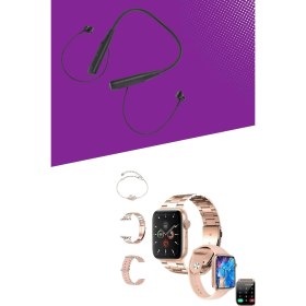Resim Kaia Life Kablolu Bluetooth Kulaklık ve Kadınlara Özel Bileklik Hediyeli Yeni Nesil Akıllı Saat 3 Kordonlu 